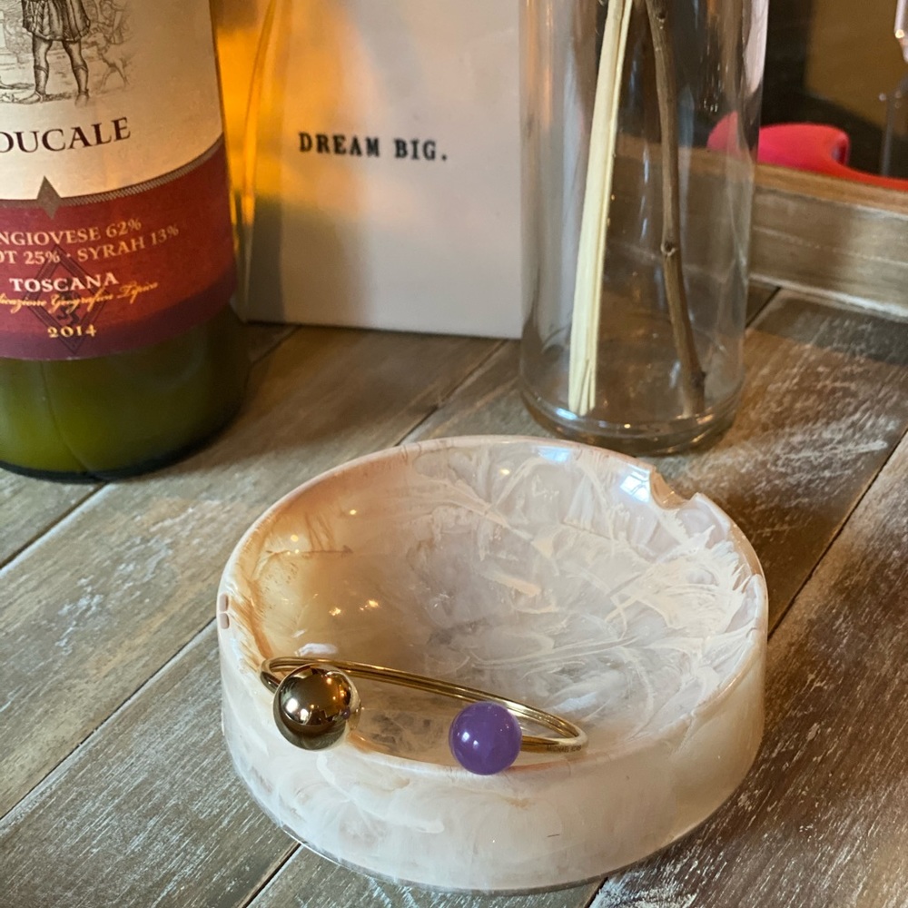 MICHAEL KORS- gold & amethyst flexi bracelet